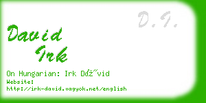 david irk business card
